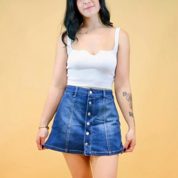 Blue Mini Denim Skirt - American Eagle - Picture 4 of 5